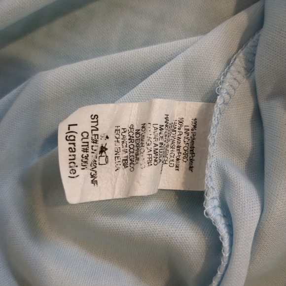 Alya Women's Aqua/White Patterned Dress , Size L - Picture 6 of 6